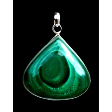 Bijoux indiens argent - Pendentif indien Malachite Bijoux indiens argent - Pendentif indien Malachite
