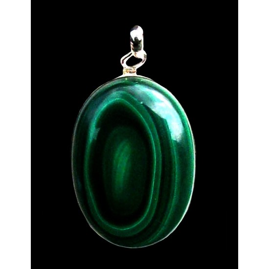 Bijoux indiens argent - Pendentif indien Malachite,Pendentifs indiens