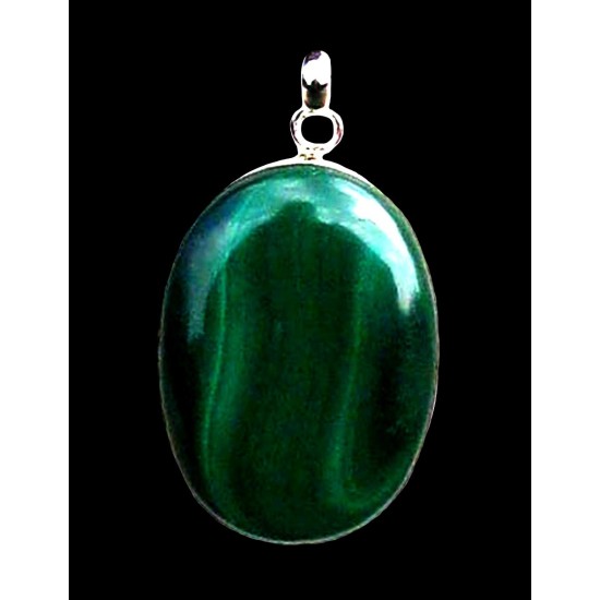 Bijoux indiens argent - Pendentif indien Malachite,Pendentifs indiens