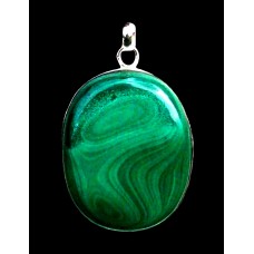 Bijoux indiens argent - Pendentif indien Malachite Bijoux indiens argent - Pendentif indien Malachite