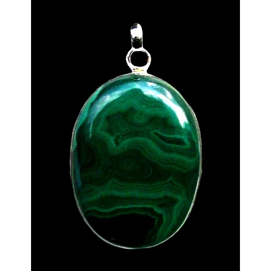 Bijoux indiens argent - Pendentif indien Malachite,Pendentifs indiens