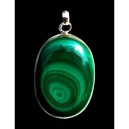 Bijoux indiens argent - Pendentif indien Malachite,Pendentifs indiens