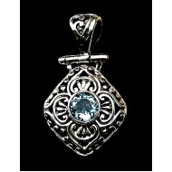 Pendentif indien argent Topaze - Bijoux indiens