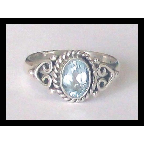 Indian silver jewellery - Indian Topaz Ring,Indian Rings