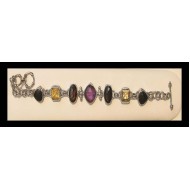 Indian silver jewellery - Indian multy stones Bracelet