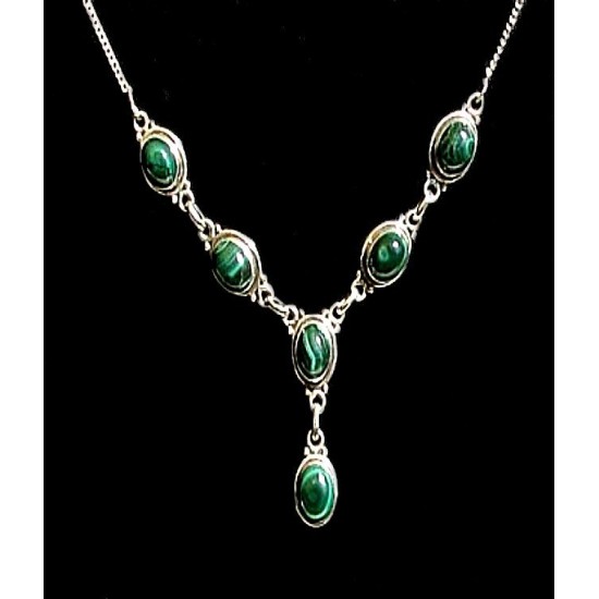 Indian jewelry - Necklace Malachite,Indian Necklaces