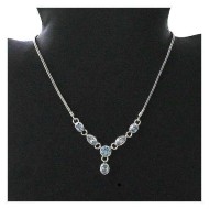 Collier indien argent Topaze - Bijoux indiens