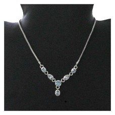 Collier indien argent Topaze - Bijoux indiens Collier indien argent Topaze - Bijoux indiens