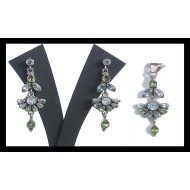 Indian silver jewellery - Indian Topaz Pendant set