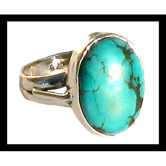 Turquoise - Bague indienne argent Turquoise - Bijoux Inde,Bagues indiennes