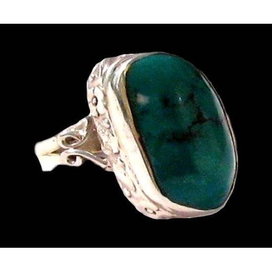 Turquoise - Bague indienne argent Turquoise - Bijoux Inde,Bagues indiennes