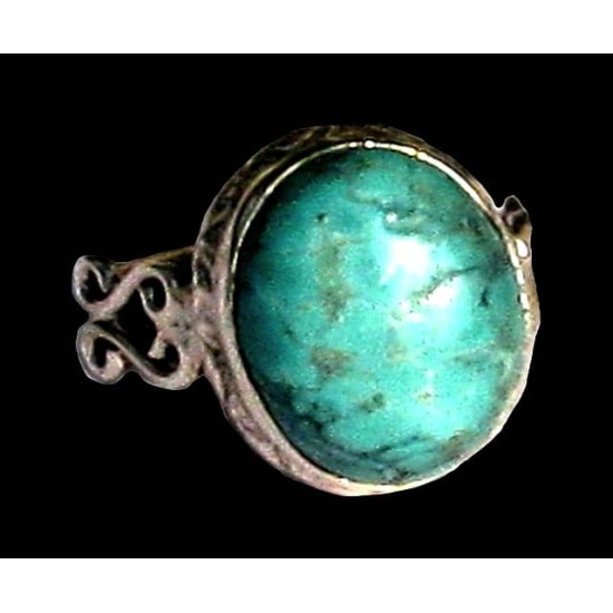 Turquoise - Bague indienne argent Turquoise - Bijoux Inde,Bagues indiennes