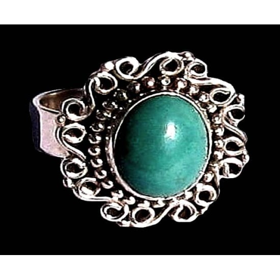 Turquoise - Bague indienne argent Turquoise - Bijoux Inde,Bagues indiennes