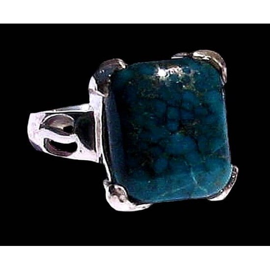 Turquoise - Bague indienne argent Turquoise - Bijoux Inde,Bagues hommes avec Pierre