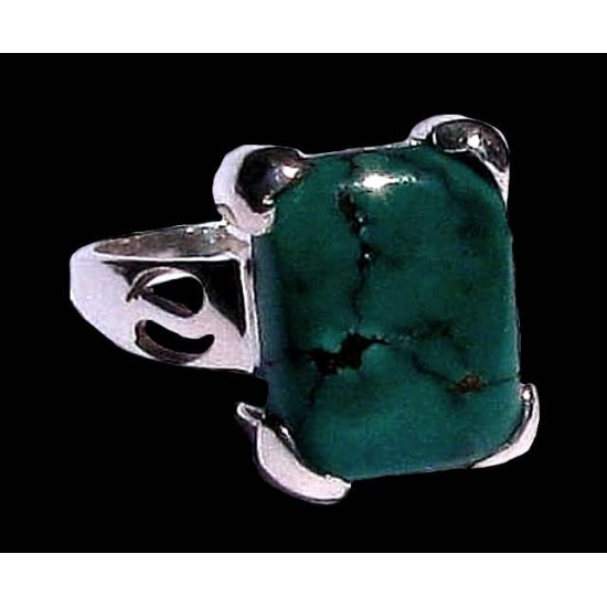 Indian silver jewellery - Indian Turquoise Ring,Silver mens rings