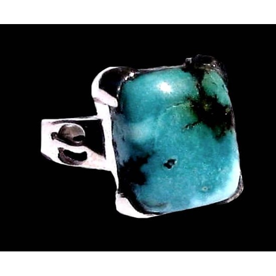 Turquoise - Bague indienne argent Turquoise - Bijoux Inde,Bagues hommes avec Pierre