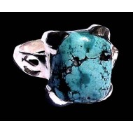 Turquoise - Bague indienne argent Turquoise - Bijoux Inde