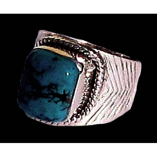 Turquoise - Bague indienne argent Turquoise - Bijoux Inde,Bagues hommes avec Pierre