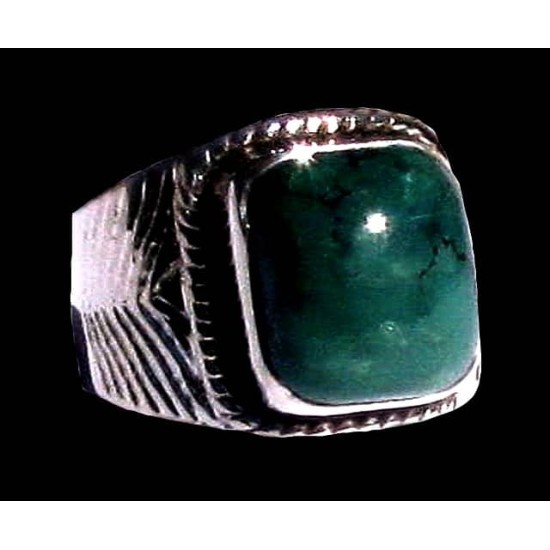 Indian silver jewellery - Indian Turquoise Ring,Silver mens rings