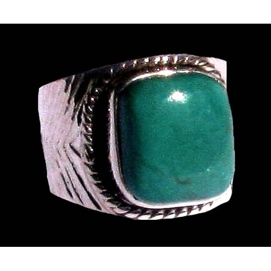 Turquoise - Bague indienne argent Turquoise - Bijoux Inde,Bagues hommes avec Pierre