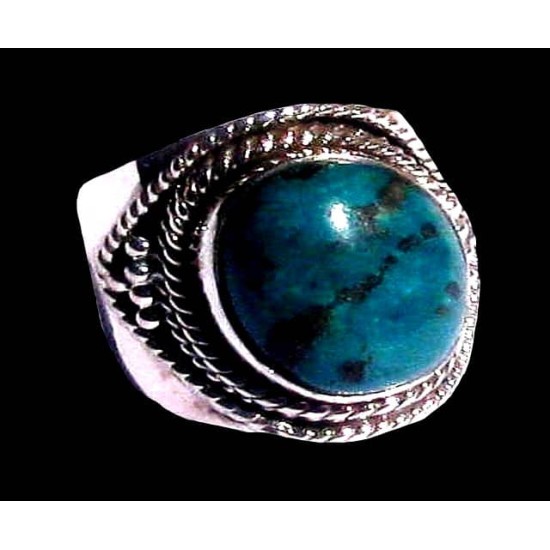 Turquoise - Bague indienne argent Turquoise - Bijoux Inde,Bagues hommes avec Pierre