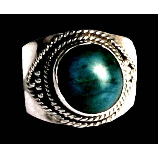 Turquoise - Bague indienne argent Turquoise - Bijoux Inde,Bagues hommes avec Pierre