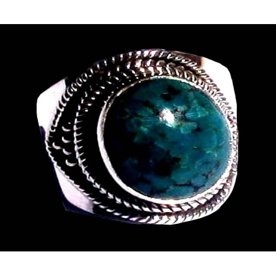 Turquoise - Bague indienne argent Turquoise - Bijoux Inde,Bagues hommes avec Pierre