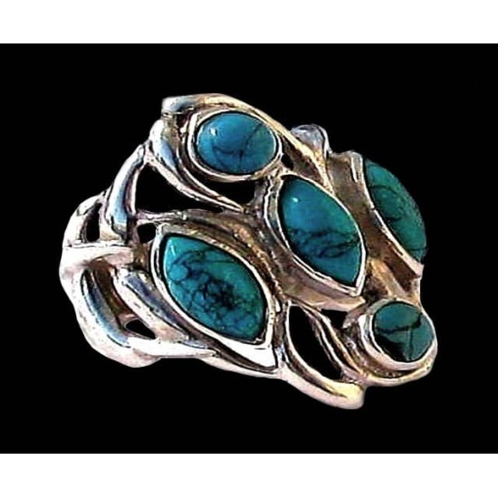 Indian silver jewellery - Indian Turquoise Ring,Indian Rings