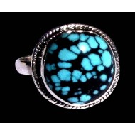 Turquoise - Bague indienne argent Turquoise - Bijoux Inde