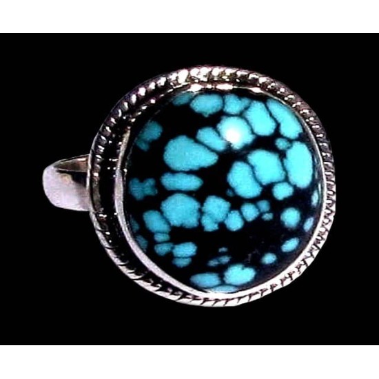 Turquoise - Bague indienne argent Turquoise - Bijoux Inde,Bagues indiennes