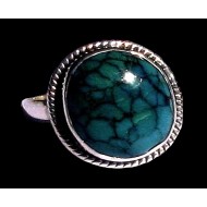 Turquoise - Bague indienne argent Turquoise - Bijoux Inde