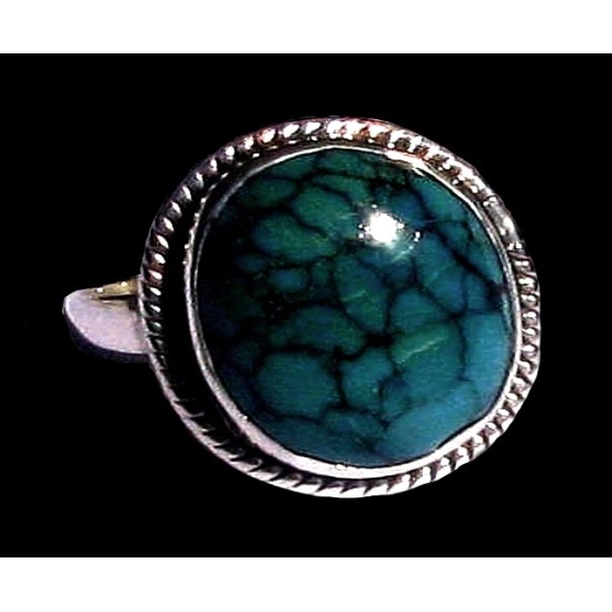 Turquoise - Bague indienne argent Turquoise - Bijoux Inde,Bagues indiennes