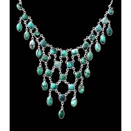 India silver jewellery - Indian Turquoise Necklace