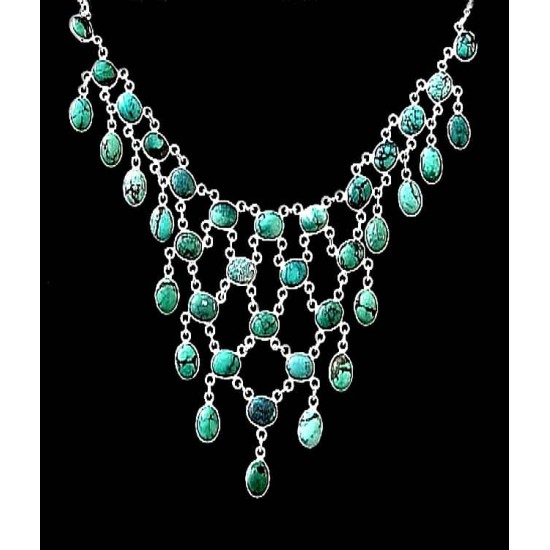 India silver jewellery - Indian Turquoise Necklace,Indian Neckless