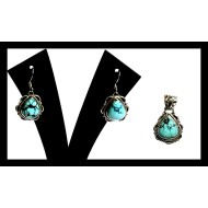 Turquoise - Parure indienne Turquoise - Bijoux Inde