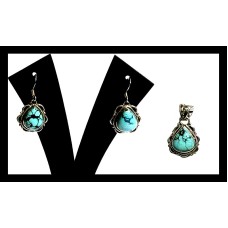 Turquoise - Parure indienne Turquoise - Bijoux Inde Turquoise - Parure indienne Turquoise - Bijoux Inde