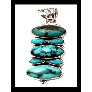 Turquoise - Pendentif indien Turquoise - Bijoux Inde
