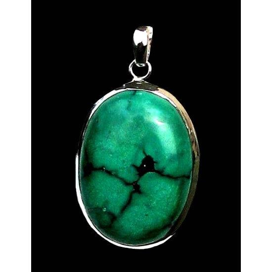 Indian silver jewellery - Indian Turquoise Pendant,Indian Pendants