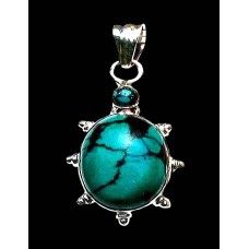 Turquoise - Pendentif indien Turquoise - Bijoux Inde Turquoise - Pendentif indien Turquoise - Bijoux Inde