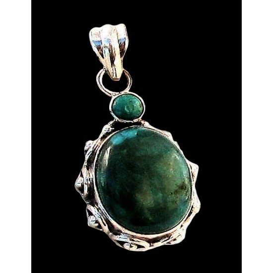 India silver jewellery - Indian Turquoise Pendant,Indian Pendants