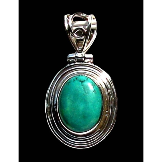 India silver jewellery - Indian Turquoise Pendant,Indian Pendants