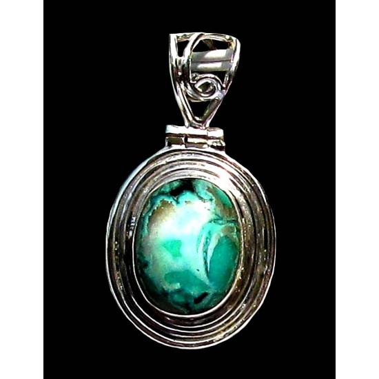 Indian silver jewellery - Indian Turquoise Pendant,Indian Pendants