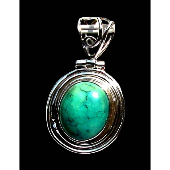 Turquoise - Pendentif indien Turquoise - Bijoux Inde,Pendentifs indiens