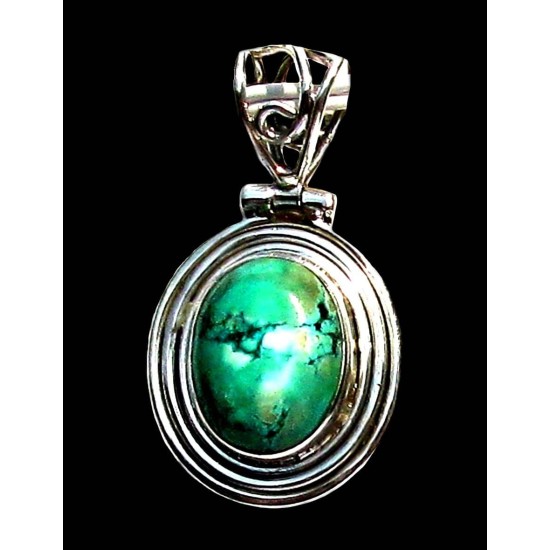 India silver jewellery - Indian Turquoise Pendant,Indian Pendants