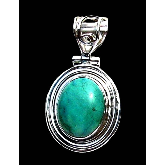 Turquoise - Pendentif indien Turquoise - Bijoux Inde,Pendentifs indiens