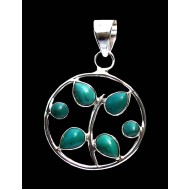 Turquoise - Pendentif indien Turquoise - Bijoux Inde