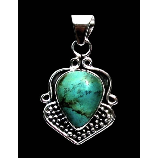 India silver jewellery - Indian Turquoise Pendant,Indian Pendants