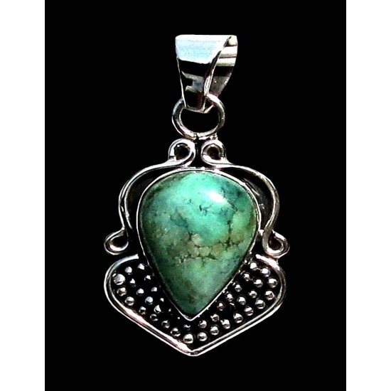 India silver jewellery - Indian Turquoise Pendant,Indian Pendants