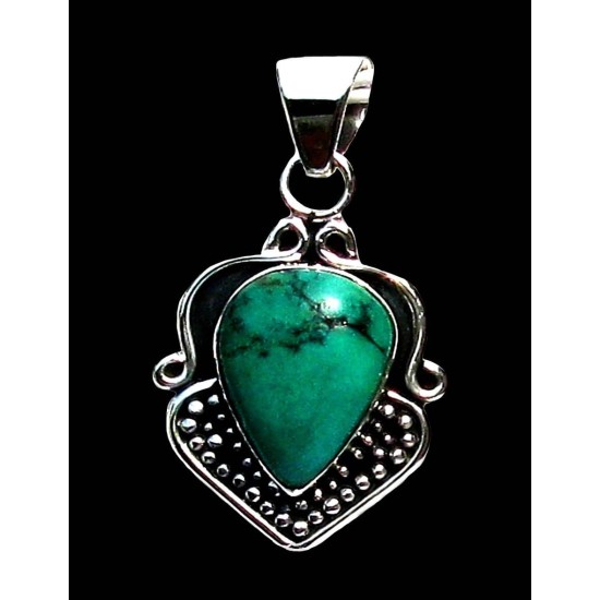 Turquoise - Pendentif indien Turquoise - Bijoux Inde,Pendentifs indiens