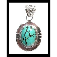 Turquoise - Turquoise Indian Pendant - India Jewelry